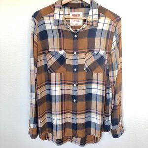 Plaid Boyfriend Fit Button Down